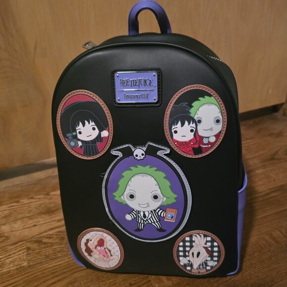 Loungefly Beetlejuice Character Frames Mini Backpack NWT main image 5